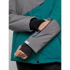 Горнолыжная куртка женская зимняя, размер 60, цвет тёмно-зелёный - Фото 4