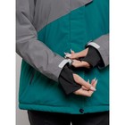 Горнолыжная куртка женская зимняя, размер 60, цвет тёмно-зелёный - Фото 5