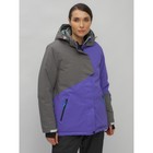 Горнолыжная куртка женская зимняя, размер 60, цвет фиолетовый - Фото 1