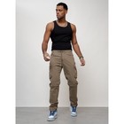 Джинсы карго мужские, размер 44, цвет бежевый - Фото 9