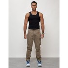 Джинсы карго мужские, размер 56, цвет бежевый - Фото 5