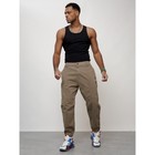 Джинсы карго мужские, размер 44, цвет бежевый - Фото 7