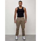 Джинсы карго мужские, размер 44-46, цвет бежевый - Фото 1