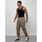 Джинсы карго мужские, размер 50-52, цвет бежевый - Фото 10