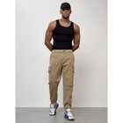 Джинсы карго мужские, размер 50-52, цвет бежевый - Фото 1