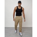 Джинсы карго мужские, размер 54, цвет бежевый - Фото 5