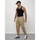 Джинсы карго мужские, размер 54, цвет бежевый - Фото 6