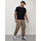 Джинсы карго мужские, размер 44-46, цвет бежевый - Фото 11