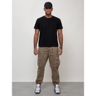 Джинсы карго мужские, размер 44-46, цвет бежевый - Фото 9