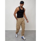 Джинсы карго мужские, размер 50-52, цвет бежевый - Фото 4