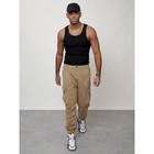 Джинсы карго мужские, размер 54, цвет бежевый - Фото 3