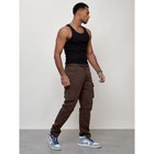 Джинсы карго мужские, размер 50-52, цвет коричневый - Фото 3