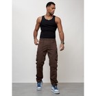 Джинсы карго мужские, размер 54, цвет коричневый - Фото 10