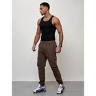 Джинсы карго мужские, размер 44-46, цвет коричневый - Фото 2