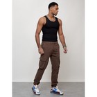 Джинсы карго мужские, размер 50-52, цвет коричневый - Фото 3