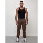 Джинсы карго мужские, размер 56, цвет коричневый - Фото 1