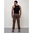 Джинсы карго мужские, размер 56, цвет коричневый - Фото 4