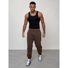 Джинсы карго мужские, размер 44, цвет коричневый - Фото 10