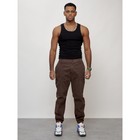 Джинсы карго мужские, размер 44-46, цвет коричневый - Фото 1