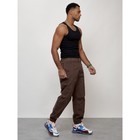 Джинсы карго мужские, размер 54, цвет коричневый - Фото 3