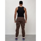 Джинсы карго мужские, размер 56, цвет коричневый - Фото 4