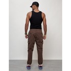 Джинсы карго мужские, размер 44-46, цвет коричневый - Фото 6