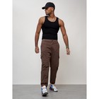 Джинсы карго мужские, размер 48, цвет коричневый - Фото 2