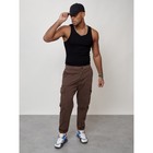 Джинсы карго мужские, размер 52, цвет коричневый - Фото 7