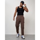 Джинсы карго мужские, размер 56, цвет коричневый - Фото 5