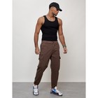 Джинсы карго мужские, размер 56, цвет коричневый - Фото 9