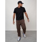 Джинсы карго мужские, размер 46-48, цвет коричневый - Фото 8