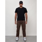 Джинсы карго мужские, размер 56, цвет коричневый - Фото 9