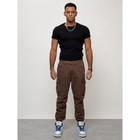 Джинсы карго мужские, размер 44-46, цвет коричневый - Фото 8