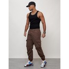 Джинсы карго мужские, размер 44, цвет коричневый - Фото 2