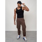 Джинсы карго мужские, размер 44-46, цвет коричневый - Фото 11