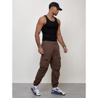 Джинсы карго мужские, размер 44-46, цвет коричневый - Фото 3