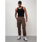 Джинсы карго мужские, размер 54, цвет коричневый - Фото 9