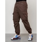 Джинсы карго мужские, размер 56, цвет коричневый - Фото 6