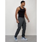 Джинсы карго мужские, размер 44, цвет тёмно-серый - Фото 3