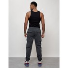 Джинсы карго мужские, размер 50-52, цвет тёмно-серый - Фото 4