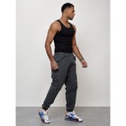 Джинсы карго мужские, размер 52, цвет тёмно-серый - Фото 3