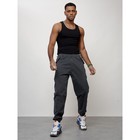 Джинсы карго мужские, размер 56, цвет тёмно-серый - Фото 9