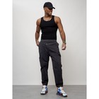 Джинсы карго мужские, размер 48, цвет тёмно-серый - Фото 5