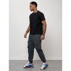 Джинсы карго мужские, размер 54, цвет тёмно-серый - Фото 4