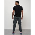 Джинсы карго мужские, размер 56, цвет тёмно-серый - Фото 6