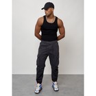 Джинсы карго мужские, размер 50-52, цвет тёмно-серый - Фото 8