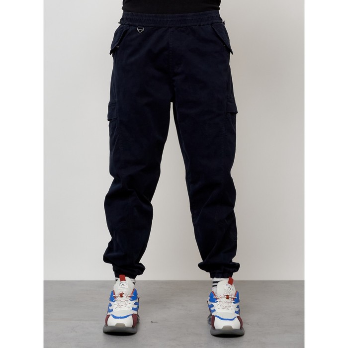 Джинсы карго мужские, размер 56, цвет тёмно-синий