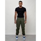 Джинсы карго мужские, размер 48, цвет хаки - Фото 8
