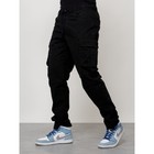 Джинсы карго мужские, размер 52, цвет чёрный - Фото 2