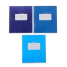 Тетрадь 18 листов линейка "Моно.Синяя", лакированный картон, МИКС - Фото 1
